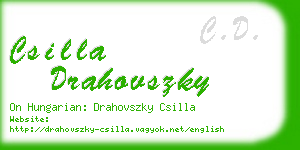 csilla drahovszky business card